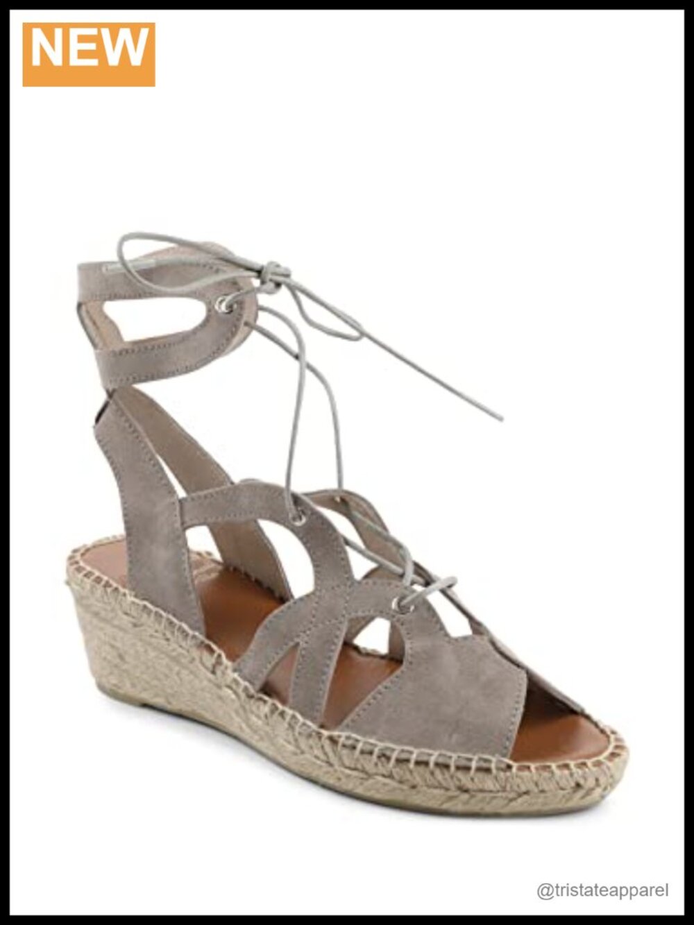 André Assous Deanna Suede Leather Espadrille Wedge Sandal
